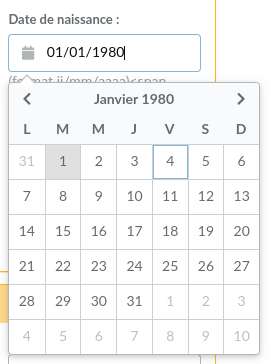 Date selection