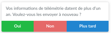 Telemetry update reminder